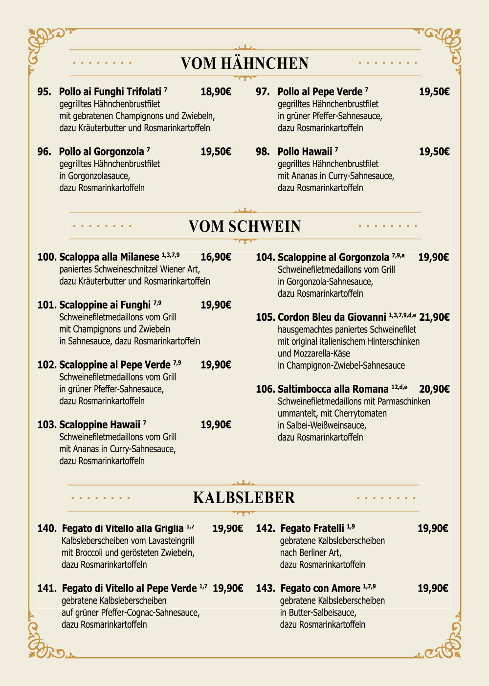 Fratelli da Giovanni Quattro Berlin - Lichtenberg Speisekarte 8